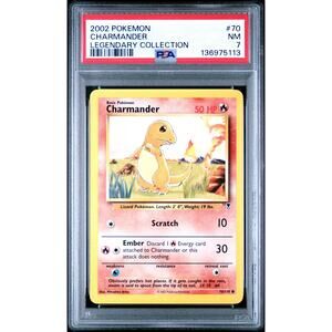 PSA 7 NM Charmander 70/110 Pokémon 2002 Legendary Collection Non Holo Common
